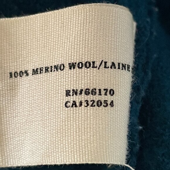 Anthropologie Sparrow Wrap Front Wool Cardigan Tie Belt, in Teal, Size Medium - Picture 6 of 7